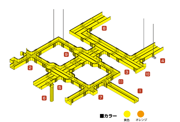 オープンダクト　各部詳細