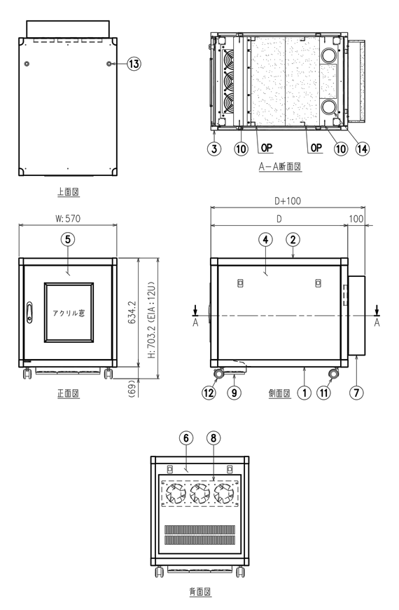 静音ラック SRC series 12Uタイプ仕様